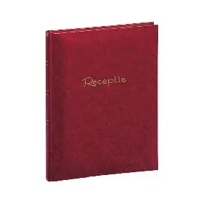 Afbeelding van Rood receptiealbum gastenboek garen gebonden 205 x 260 mm - 48 paginas - Kunstleer - Bruiloft gastenboek