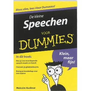 Afbeelding van Voor Dummies - De kleine Speechen voor Dummies