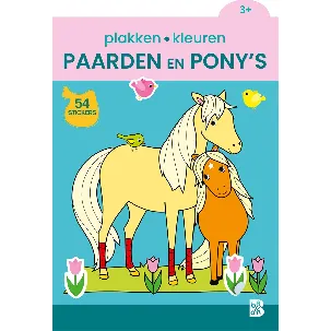Afbeelding van Plakken en kleuren - Paarden en pony's 3+