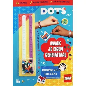 Afbeelding van LEGO Dots - Doeboek + 2 LEGO armbandjes met 36 tegels- Doeboek voor kinderen vanaf 6 jaar - Boordevol ideeën!