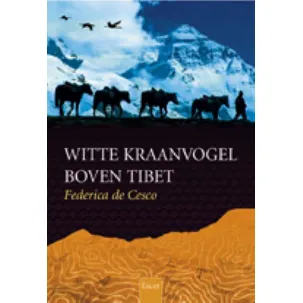 Afbeelding van Witte Kraanvogel Boven Tibet