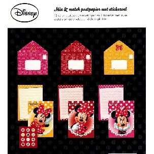 Afbeelding van Minnie Mouse 13 Postpapier Setje