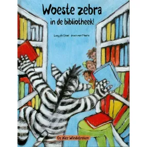 Afbeelding van Woeste Zebra In De Bibliotheek!