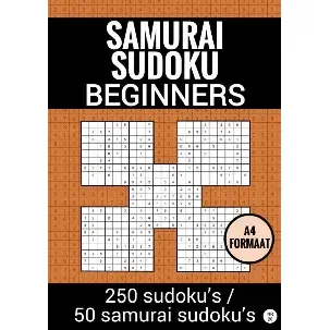 Afbeelding van SAMURAI SUDOKU - Makkelijk - nr. 20 - Puzzelboek met 100 Makkelijke Puzzels voor Volwassenen en Ouderen