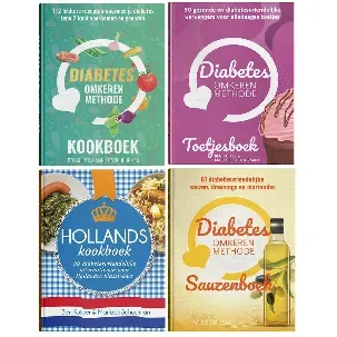 Afbeelding van Diabetes Omkeren Methode Kookboek & Toetjesboek & Hollands Kookboek & Sauzenboek Combinatie Aanbieding