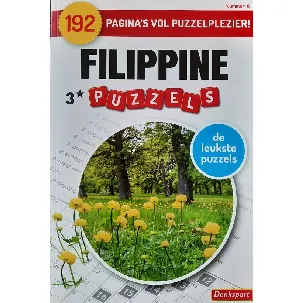 Afbeelding van Denksport Filippine 3 sterren puzzelboek - 192 pagina's met puzzels gele bloem