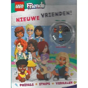 Afbeelding van Lego Friends Nieuwe Vrienden Vakantieboek + Lego Aliya Figuurtje & Puppy Aira