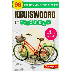 Afbeelding van Denksport | Puzzelboek Kruiswoord 3* Kruiswoordpuzzels Puzzels puzzelboekjes 96 puzzels!