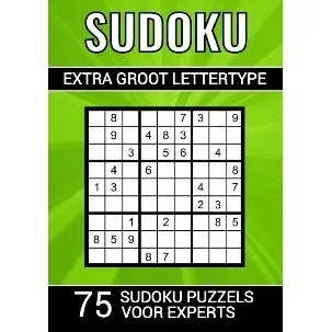 Afbeelding van Sudoku Extra Groot Lettertype - 75 Sudoku Puzzels voor Experts