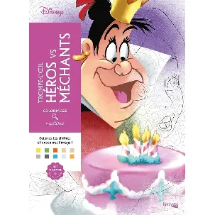 Afbeelding van Coloriages Mystères Disney Trompe L'oeil Héroes Vs Méchants - Hachette - Kleuren Op Nummer Kleurboek
