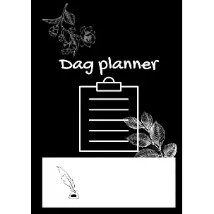 Afbeelding van Dag planner A4 zwart/wit