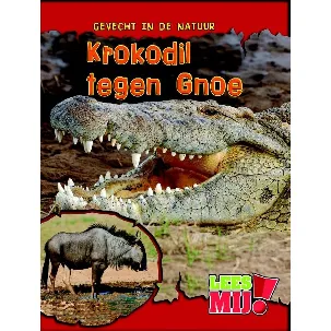 Afbeelding van Krokodil tegen gnoe