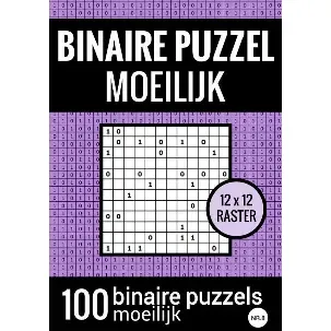 Afbeelding van Binaire Puzzel Moeilijk - Puzzelboek met 100 Binairo's - NR.8