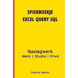 Afbeelding van Spiekboekje Excel Query SQL