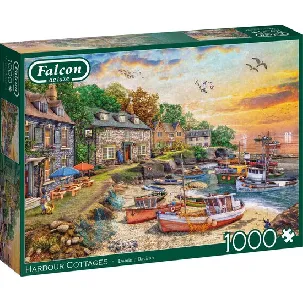 Afbeelding van Falcon puzzel Harbour Cottages - Legpuzzel - 1000 stukjes